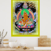 傳 承 黃 財 神 Lineage Poster Jambhala Jaune Poster (Cuisine)