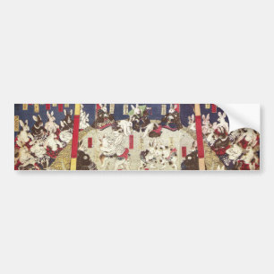 兎 の 撲, 芳 Sumo Rabbits, Yoshifuji, Ukiyo-e Bumpersticker