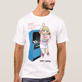 全日本テーブル筐体愛好会のキャビィちゃんとアップライト筐体(B) T-SHIRT