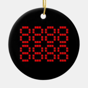 八八八八 八八八 八88888 Lucky Numbers Keramisch Ornament