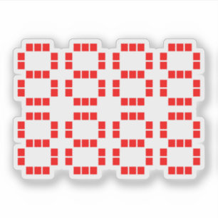 八八八八 八八八 八88888   Lucky Numbers Sticker