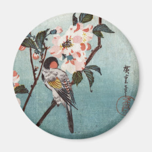 八 重 に 鳥, 広 Cherry Blossom & Bird, Hiroshige, Ukiyo Magneet