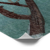 八 重 に 鳥, 広 Cherry Blossom & Bird, Hiroshige, Ukiyo Poster (Hoek)