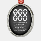 六 連 抜 op het 石 持 metalen ornament (Links)