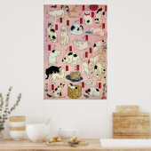 其の猫ongB地bR00000000000000000000000000000000000000ま口 Poster (Keuken)