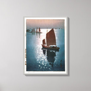 凪 静, 吉 博 Calm Wind, Hiroshi Yoshida, Woodcut Canvas Afdruk
