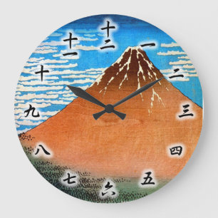 凱 風 快(富 士), 晴 Red Mount Fuji, Hokusai, Ukiyo-e Grote Klok