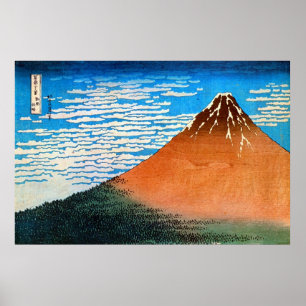 凱 風 (赤 富 士), 晴 Red Mount Fuji, Ukiyo-e Poster