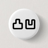 凸凹 Dekoboko でこぼ こ Ronde Button 3,2 Cm (Voorkant)