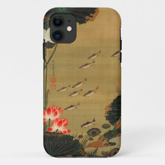 動植綵絵(17)蓮池遊魚図, 伊藤若冲 iPhone 11 HOESJE