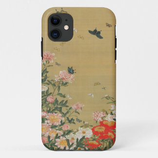 動植綵絵(1)芍薬群蝶図,伊藤若冲 iPhone 11 HOESJE