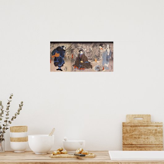 化 猫, 国 Monsterrokat, Kuniyoshi Poster (Keuken)