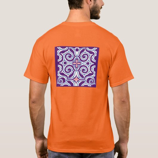 北海道 アイヌ柄 シャツ Hokkaido Ainu pattern T-shirt (Dos)