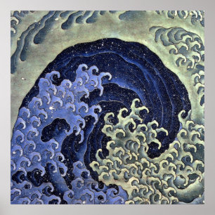 北 斎 波, 北 Hokusai Wave, Hokusai Poster