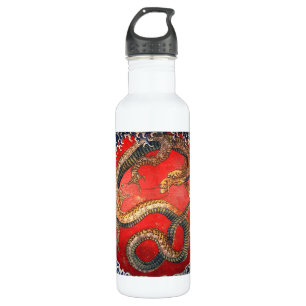 北 斎 龍, 北 Hokusai Dragon, Hokusai, Japan Art Waterfles