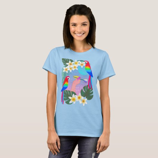 南国の美しいダーツ T-SHIRT (Voorkant volledig)