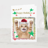 可愛いねこのクリスマスカード♡ FEESTDAGEN KAART (Voorkant)