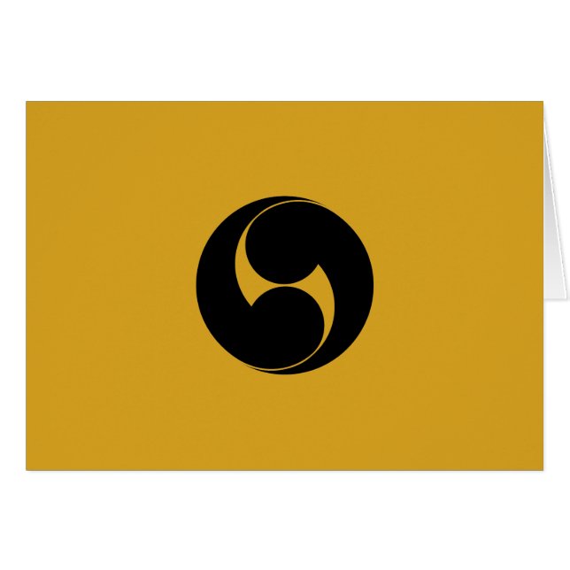 右 二 つ 巴 (地 き 抜) (Devant horizontal)