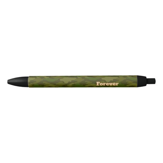 名前 カスタマイズ 迷彩 カーキ  黒ボールペン ZWARTE INKT PEN (Voorkant)