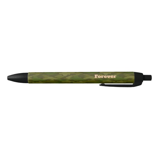 名前 カスタマイズ 迷彩 カーキ  黒ボールペン ZWARTE INKT PEN (Bodem)
