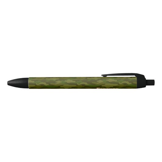 名前 カスタマイズ 迷彩 カーキ  黒ボールペン ZWARTE INKT PEN (Bovenkant)