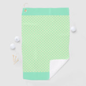 名前 カスタム タータンチェック(ミントグリーン) ゴルフタオル GOLFHANDDOEK (Insitu)