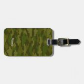 名前 電話番号 カスタム 迷彩(カーキ) ラゲッジタグ BAGAGELABEL (Voorkant horizontaal)