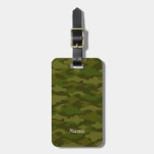 名前 電話番号 カスタム 迷彩(カーキ) ラゲッジタグ BAGAGELABEL (Voorkant verticaal)