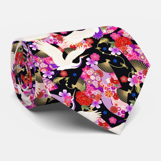 和柄シームレス鶴の着物柄 STROPDAS (Opgerold)