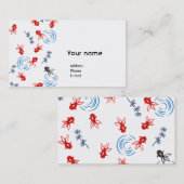 【和柄金魚】Goldfishes of Japanese pattern Visitekaartje (Voorkant / Achterkant)