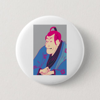 四世市川蝦蔵の竹村定之進　カラフル RONDE BUTTON 5,7 CM