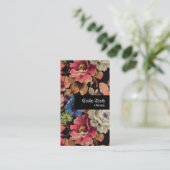 大人っぽいデザインのお花の VISITEKAARTJE (Staand voorkant)