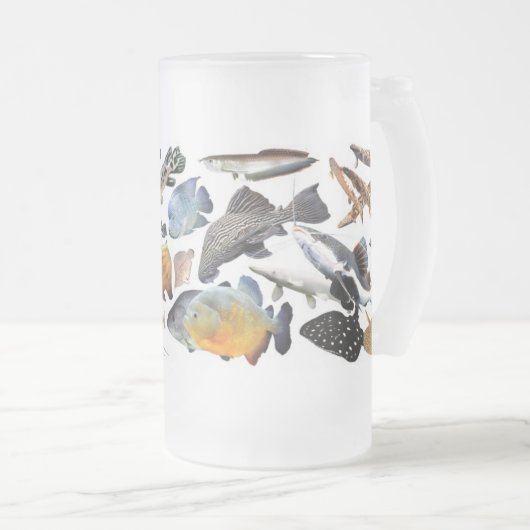 大型熱帯魚のフロストグラスマグカップ MATGLAS BIERPUL (Voorkant rechts)