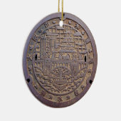 大阪市水道局排水栓のマンホール KERAMISCH ORNAMENT (Rechts)