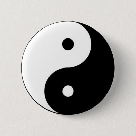 太極拳　陰陽マーク　太極マーク　定番　タオ RONDE BUTTON 5,7 CM (Voorkant)