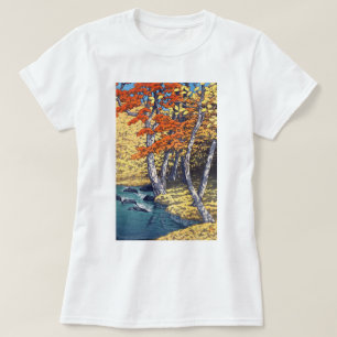 奥 瀬 秋, herfst bij Oirase, Hasui Kawase, Woodcut T-shirt
