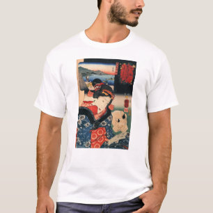 女 眠 猫, 国 en slaapkat, Kuniyoshi T-shirt