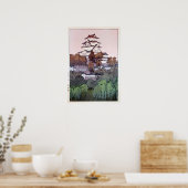 姫 城, Himeji Castle, Hiroshi Yoshida, Woodcut Poster (Keuken)