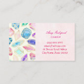 宝石のイラスト 横型 名刺 VISITEKAARTJE (Achterkant)