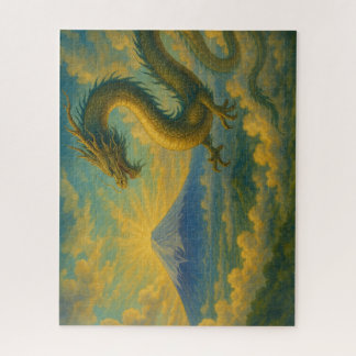 富士山と黄金の龍/Golden Dragon over Mt. Fuji Legpuzzel