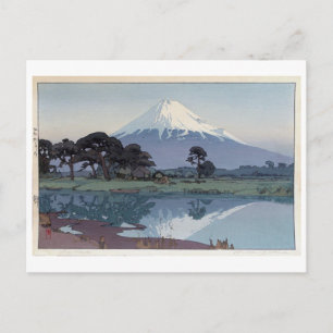 富 山 川, Mt.Fuji, Suzukawa, Yoshida, Woodcut Briefkaart