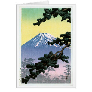 富 山, Mont Fuji, Hasui Kawase, Coupe du bois
