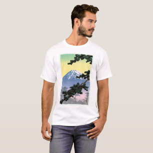 富 山, Mount Fuji, Hasui Kawase, Woodcut T-shirt