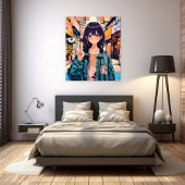 寿司娘アイコン アートパネル Art Panel|GenerativeAI Canvas Afdruk