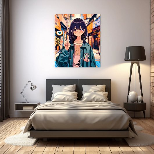 寿司娘アイコン アートパネル Art Panel|GenerativeAI Canvas Afdruk