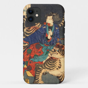 忍 者 虎, 芳 年 Ninja Hero & Tiger, Yoshitoshi, Ukiyo-e iPhone 11 Hoesje