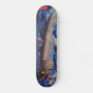 怪 鮫,国 Monster Shark, Kuniyoshi, Ukiyo-e Skateboard