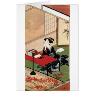 手 紙 書 女, 春 Woman die een brief schrijft, Shunsho