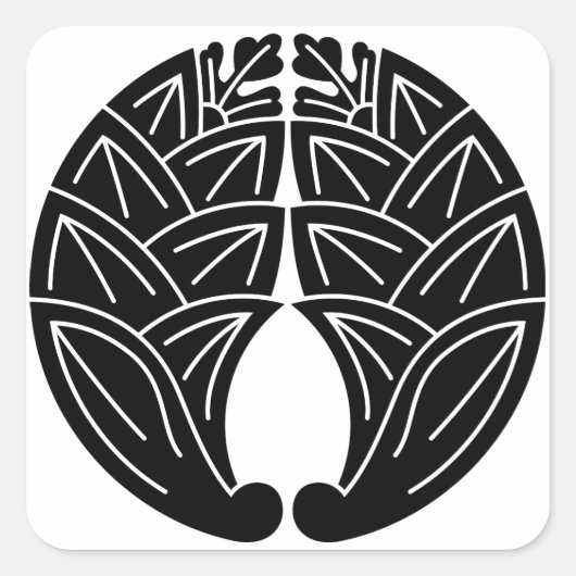 抱 茗 荷 VIERKANTE STICKER (Voorkant)