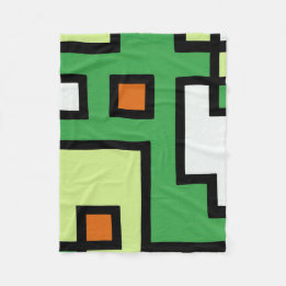 抽象画 モダン レトロ mapper #1 フリースブランケット fleece deken